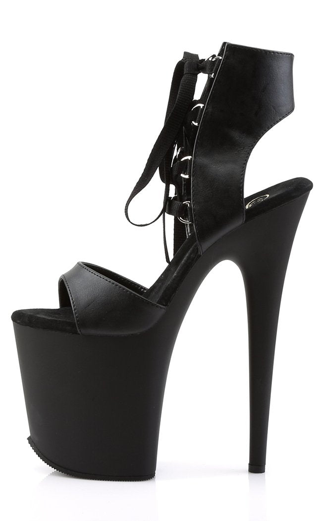 FLAMINGO-800-14 Black Matte Heels-Pleaser-Tragic Beautiful