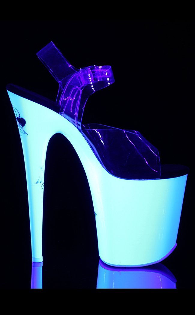 FLAMINGO-808SW Neon White Heels-Pleaser-Tragic Beautiful