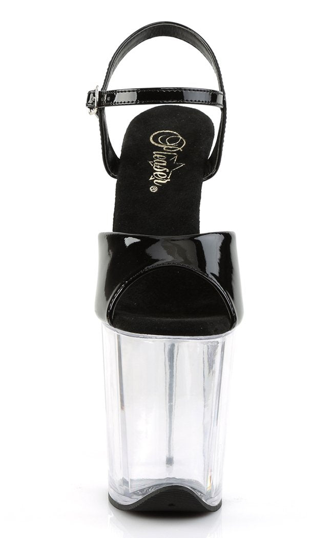 FLAMINGO-809 Black Patent & Clear Heels-Pleaser-Tragic Beautiful