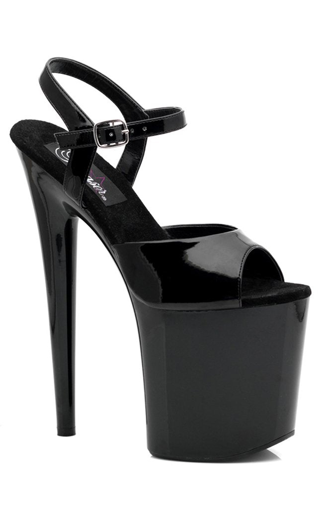 FLAMINGO-809 Black Patent Heels-Pleaser-Tragic Beautiful