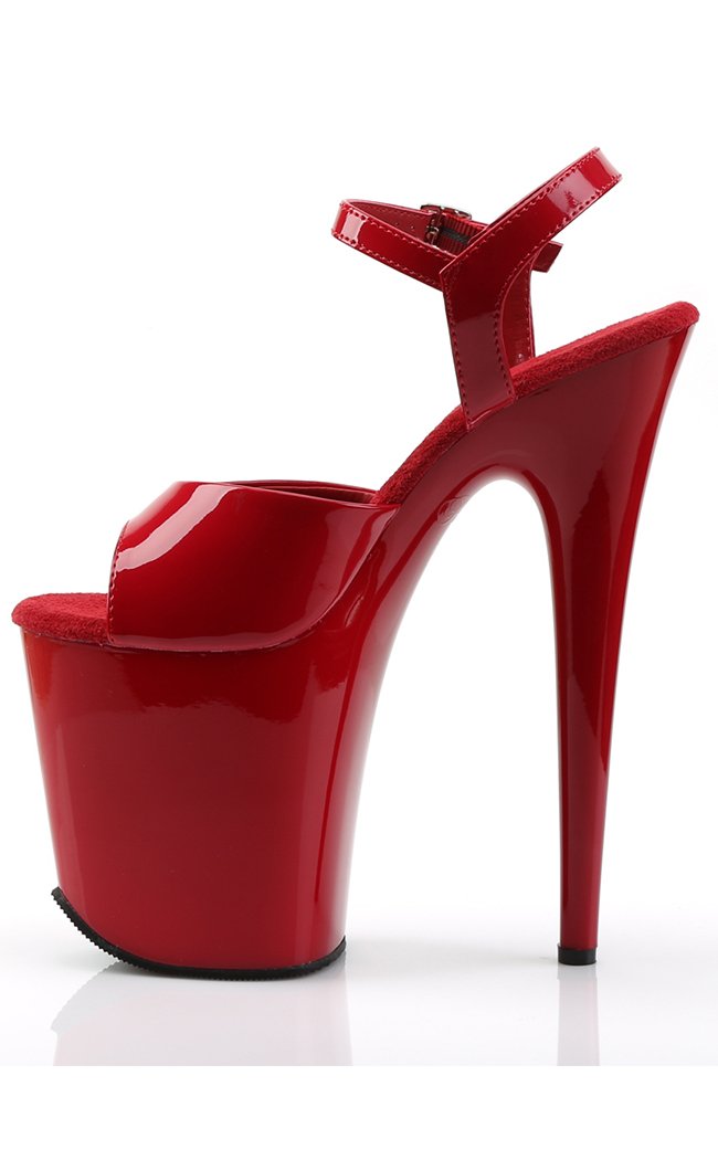 FLAMINGO-809 Red Patent Heels-Pleaser-Tragic Beautiful