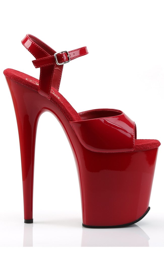 FLAMINGO-809 Red Patent Heels-Pleaser-Tragic Beautiful