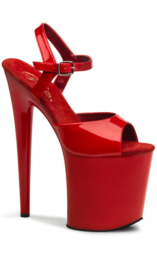 FLAMINGO-809 Red Patent Heels-Pleaser-Tragic Beautiful