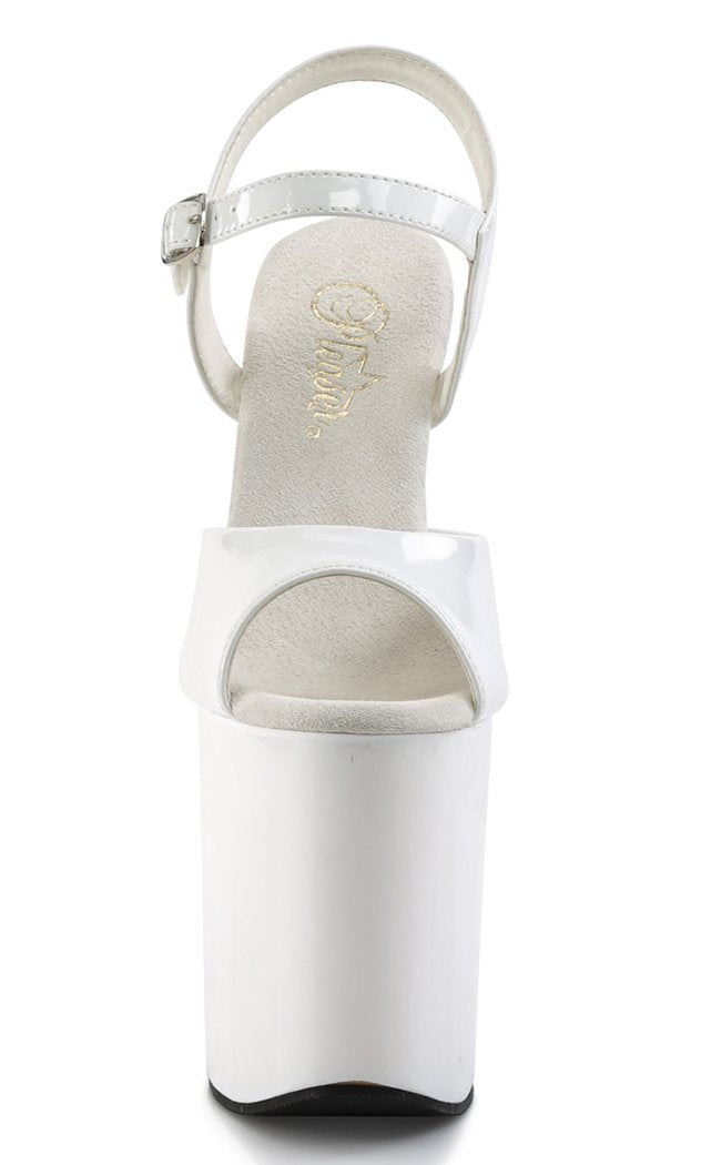 FLAMINGO-809 White Patent Heels-Pleaser-Tragic Beautiful