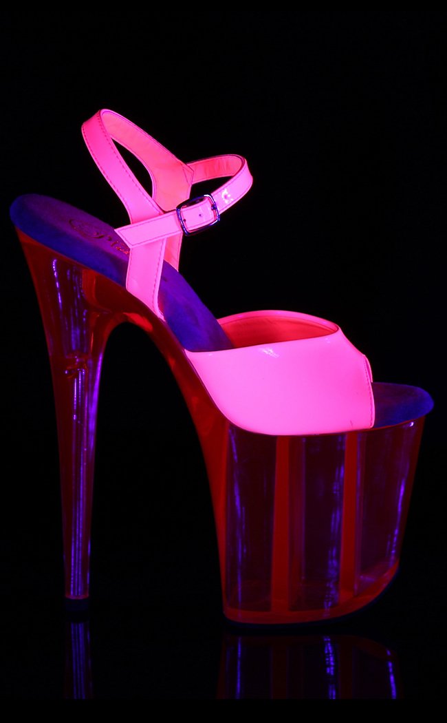 FLAMINGO-809UVT Neon Hot Pink Heels-Pleaser-Tragic Beautiful