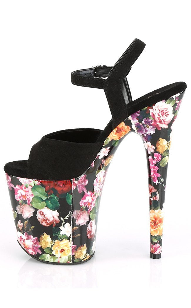 FLAMINGO-809WR Flower Print Heels-Pleaser-Tragic Beautiful