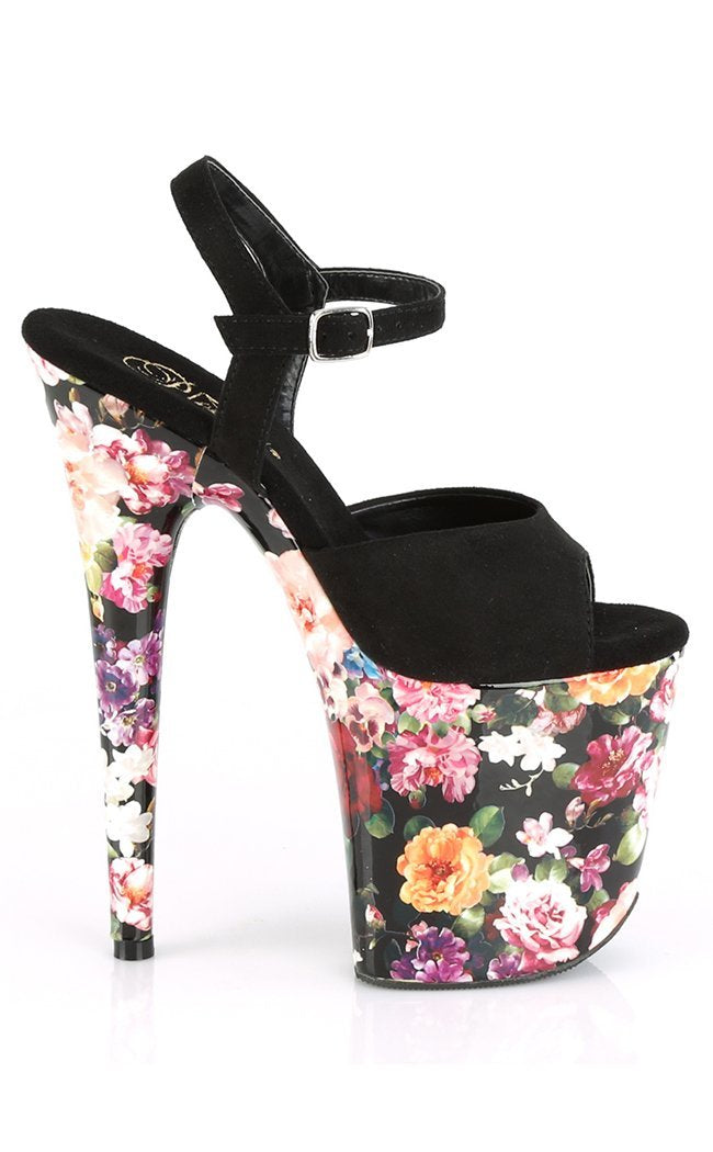 FLAMINGO-809WR Flower Print Heels-Pleaser-Tragic Beautiful