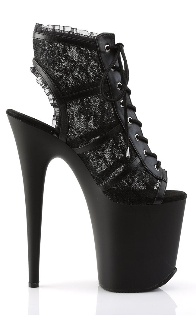 FLAMINGO-896LC Black Matte Heels-Pleaser-Tragic Beautiful