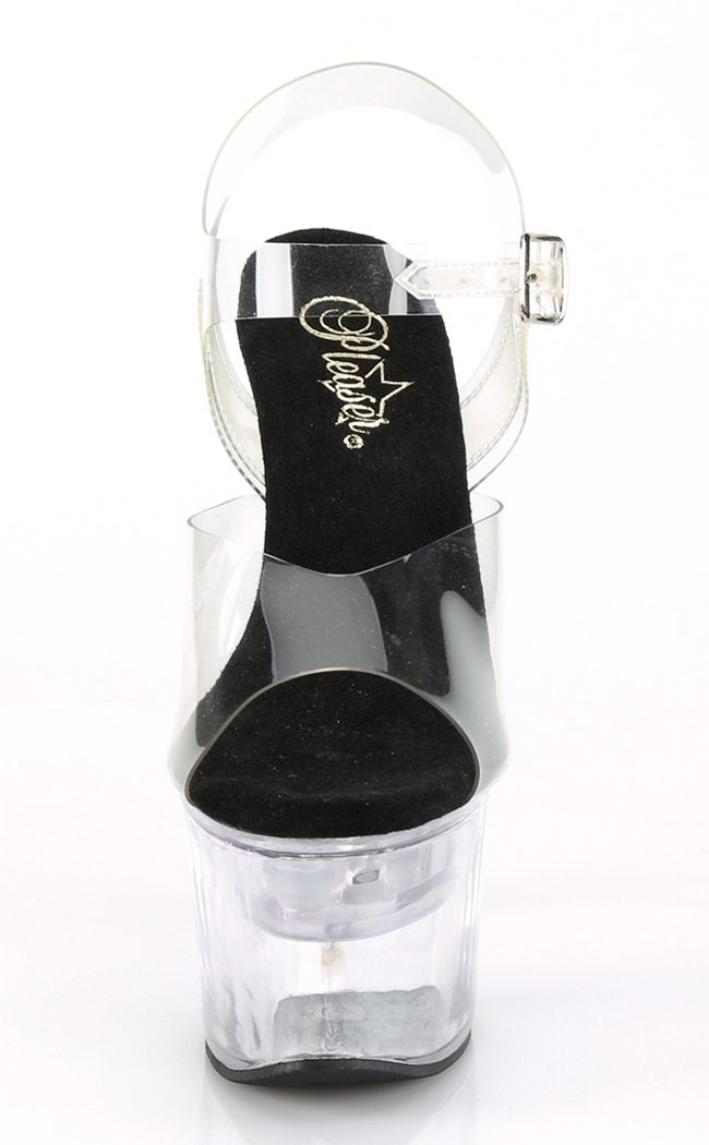 FLASHDANCE-708 Black Light-up Platform Heels-Pleaser-Tragic Beautiful