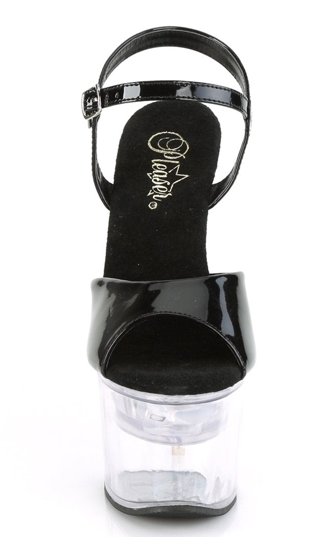 FLASHDANCE-709 Black Light-up Platform Heels-Pleaser-Tragic Beautiful