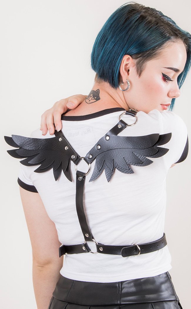 Fallen Angel Harness-Cold Black Heart-Tragic Beautiful