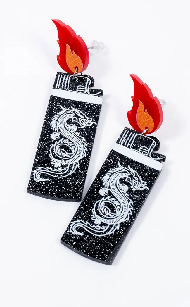 Fired Up Earrings-Gothic Jewellery-Tragic Beautiful