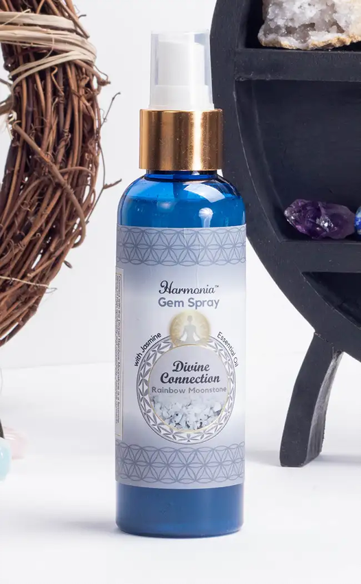 Gem Sprays | Divine Connection | Rainbow Moonstone-Witchcraft Supplies-Tragic Beautiful