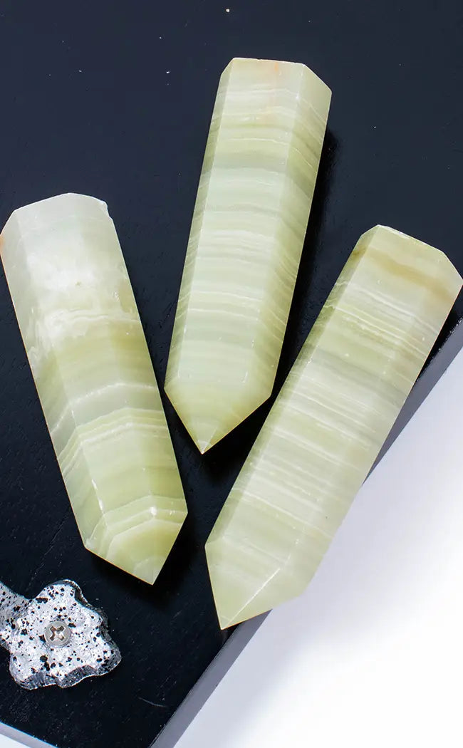 Green Onyx Towers-Crystals-Tragic Beautiful