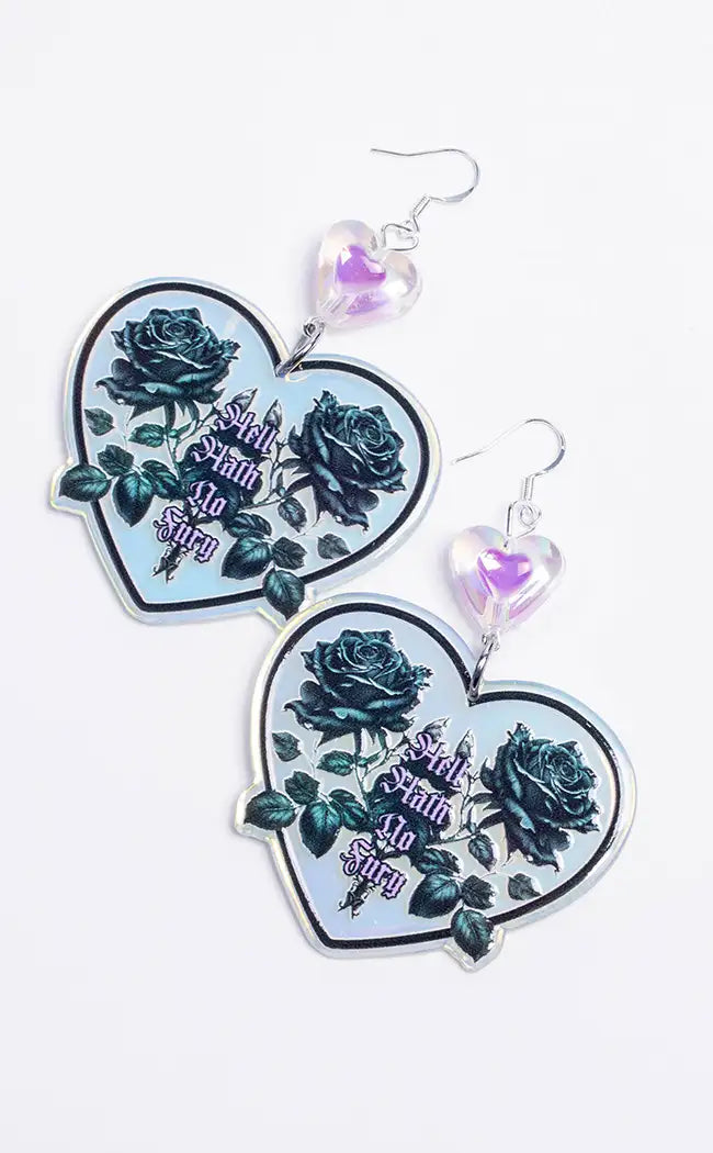 Hell Hath No Fury Earrings-Drop Dead Gorgeous-Tragic Beautiful