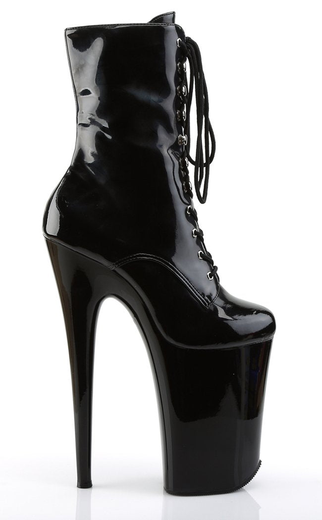 INFINITY-1020 Black Patent Ankle Boots-Pleaser-Tragic Beautiful