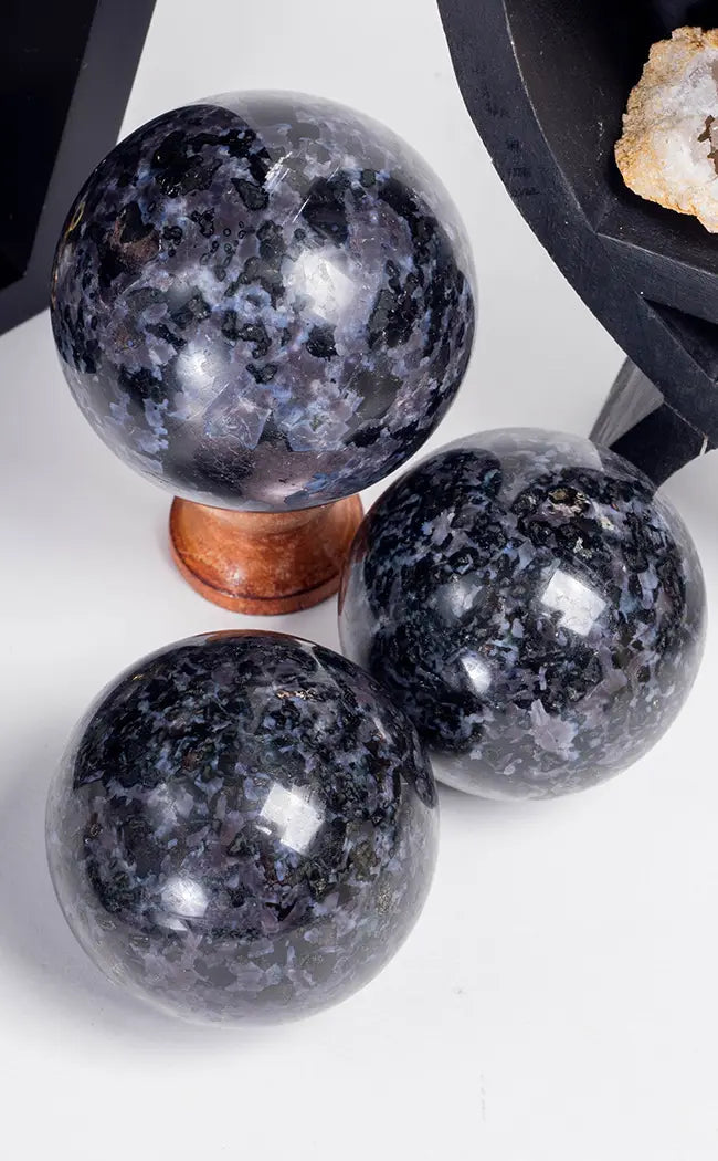 Indigo Gabbro (Mystic Merlinite) Crystal Spheres-Crystals-Tragic Beautiful