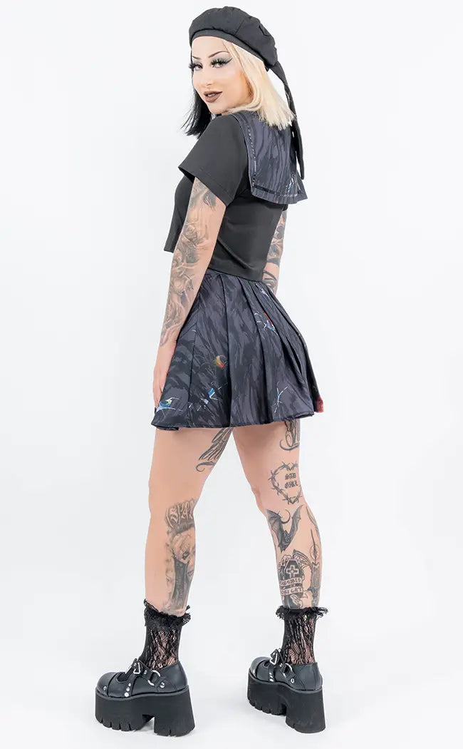 Jorogumo Pleated Skirt-Punk Rave-Tragic Beautiful