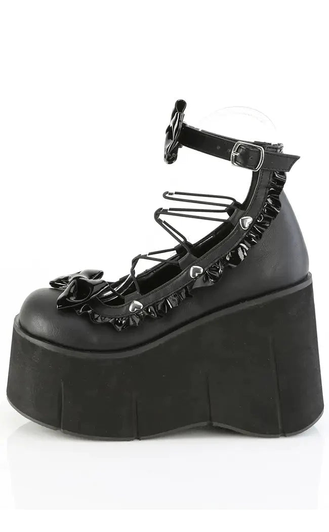 KERA-18 Black Vegan Ankle Strap Mary Janes (AU Stock)