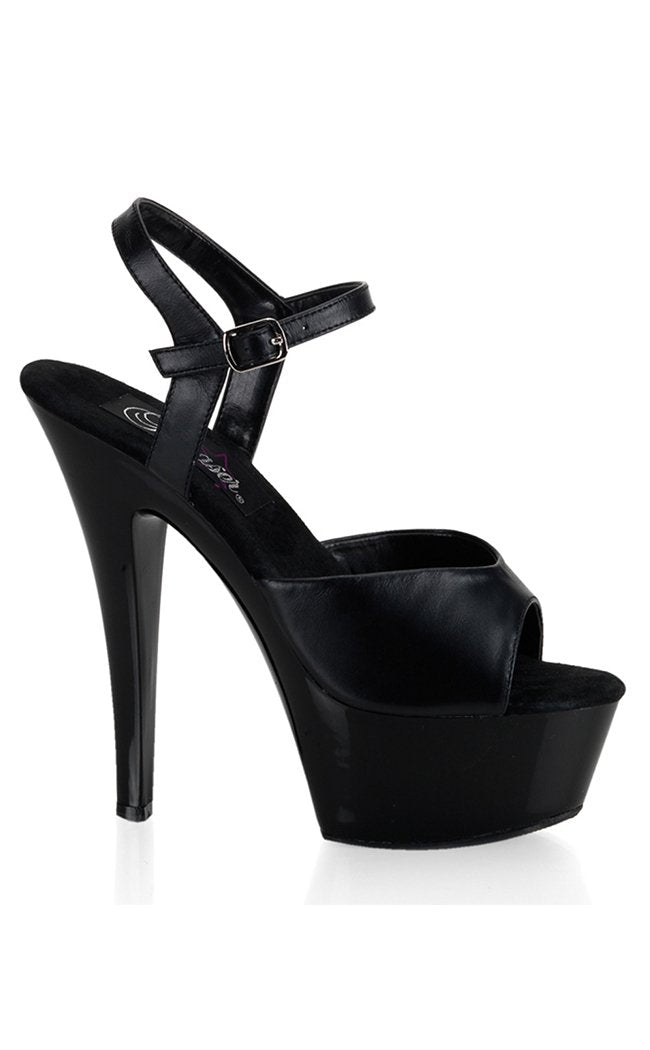 KISS-209 Black Leather Heels-Pleaser-Tragic Beautiful