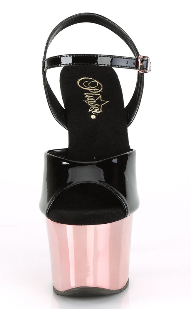 KISS-209 Rose Gold Chrome Heels-Pleaser-Tragic Beautiful