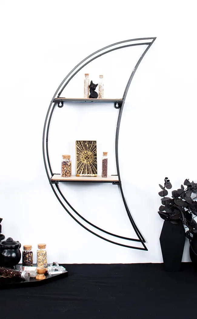 Large Crescent Moon Wall Shelf-Homewares-Tragic Beautiful