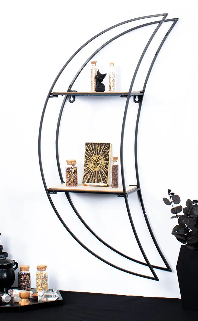 Large Crescent Moon Wall Shelf-Homewares-Tragic Beautiful