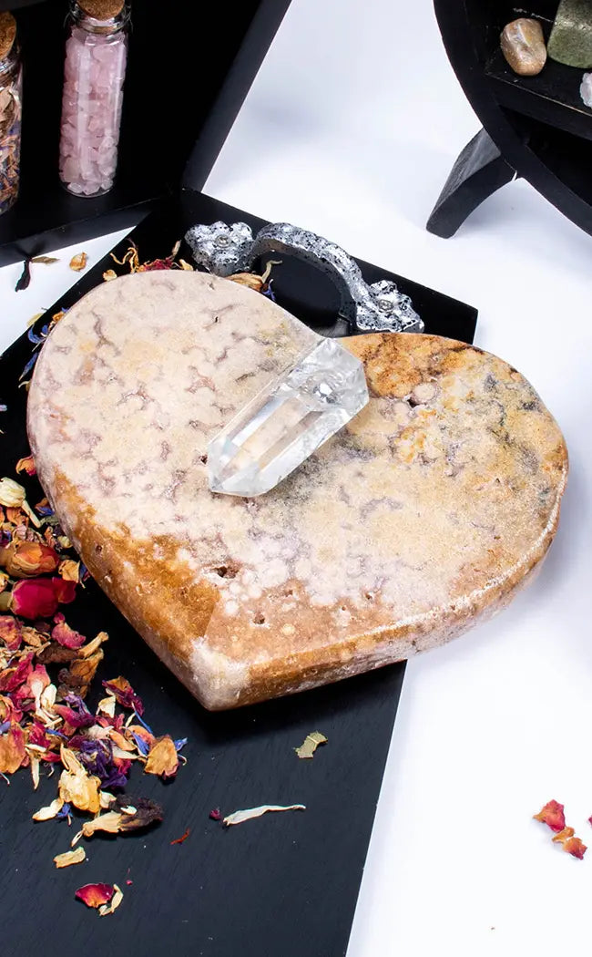 Large Druzy Pink Amethyst Heart | Shop Crystals, Towers, Spheres