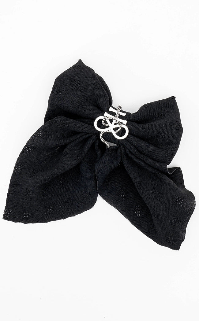 Leviathan Serpent Bow Hair Clip | Mini-Cold Black Heart-Tragic Beautiful