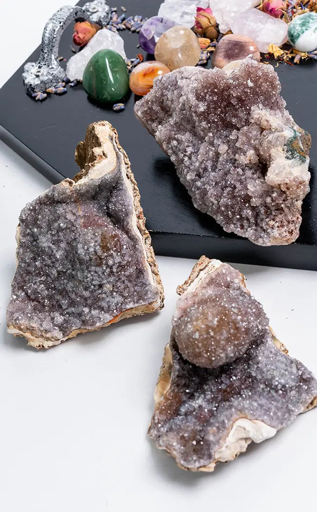 Lilac Pink Amethyst Flower Clusters-Crystals-Tragic Beautiful