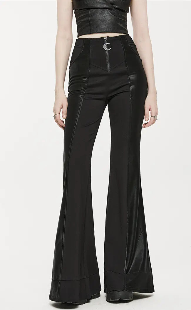 Luna Oscura Flare Trousers-Punk Rave-Tragic Beautiful