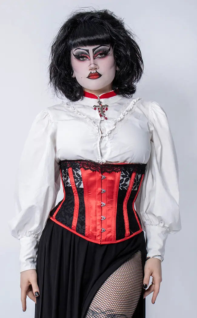 Luxuria Satin Underbust Corset-Hexxxed Intimates-Tragic Beautiful