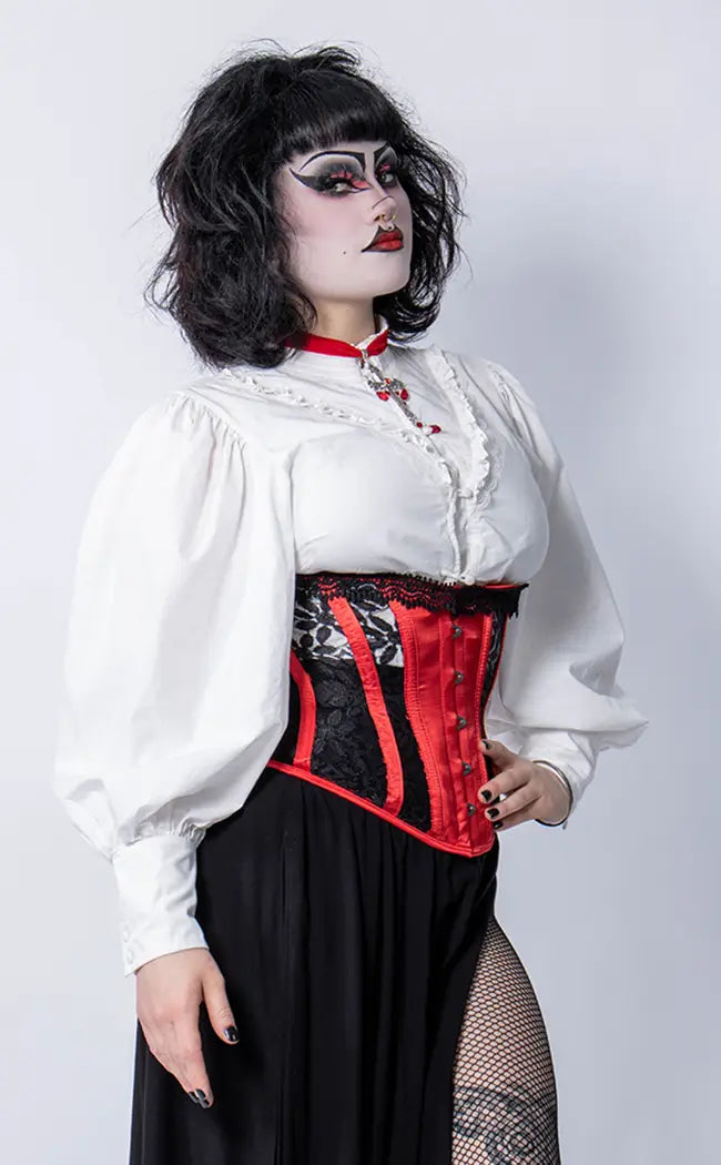 Luxuria Satin Underbust Corset-Hexxxed Intimates-Tragic Beautiful