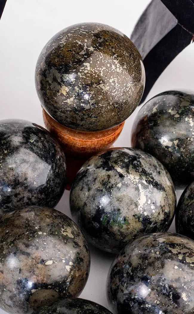 Marcasite in Agate Crystal Spheres-Crystals-Tragic Beautiful