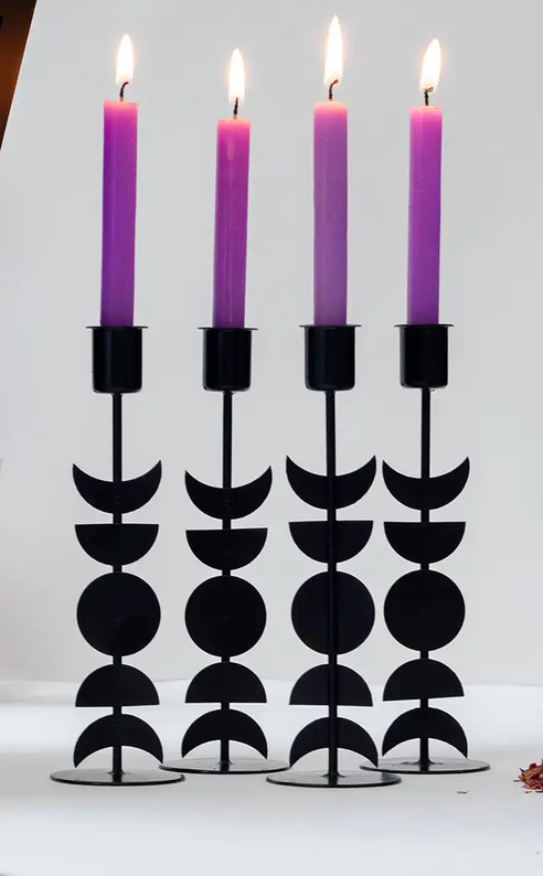 Moon Phases Taper Candle Holder-Candles-Tragic Beautiful