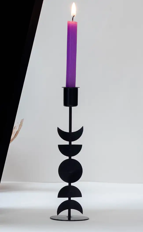 Moon Phases Taper Candle Holder-Candles-Tragic Beautiful