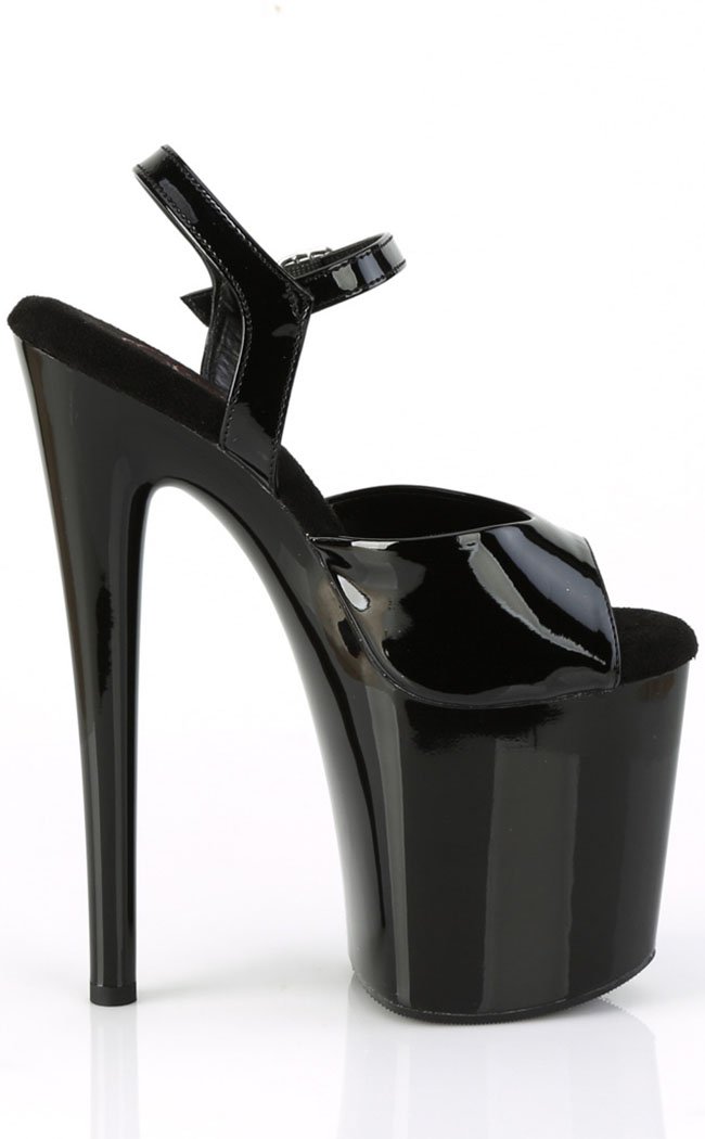 NAUGHTY-809 Black Patent Heels-Pleaser-Tragic Beautiful