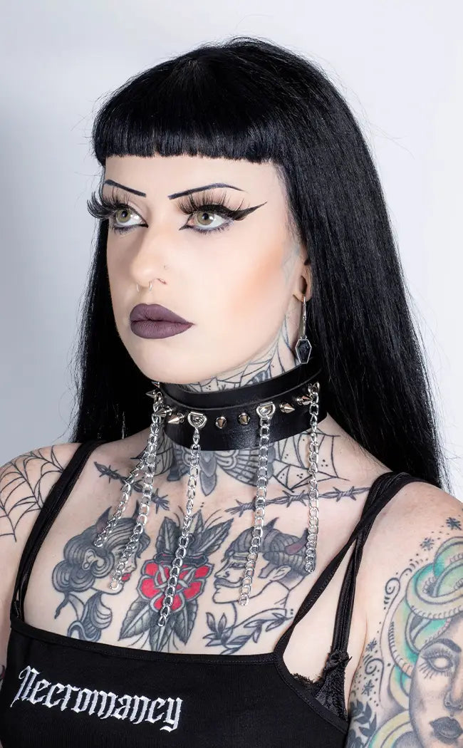 No Control Choker-Cold Black Heart-Tragic Beautiful