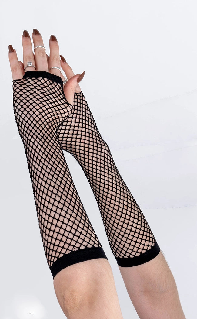 No Restraints Fishnet Arm Warmers