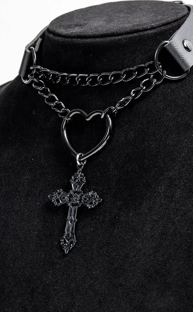 On My Knees Heart Choker