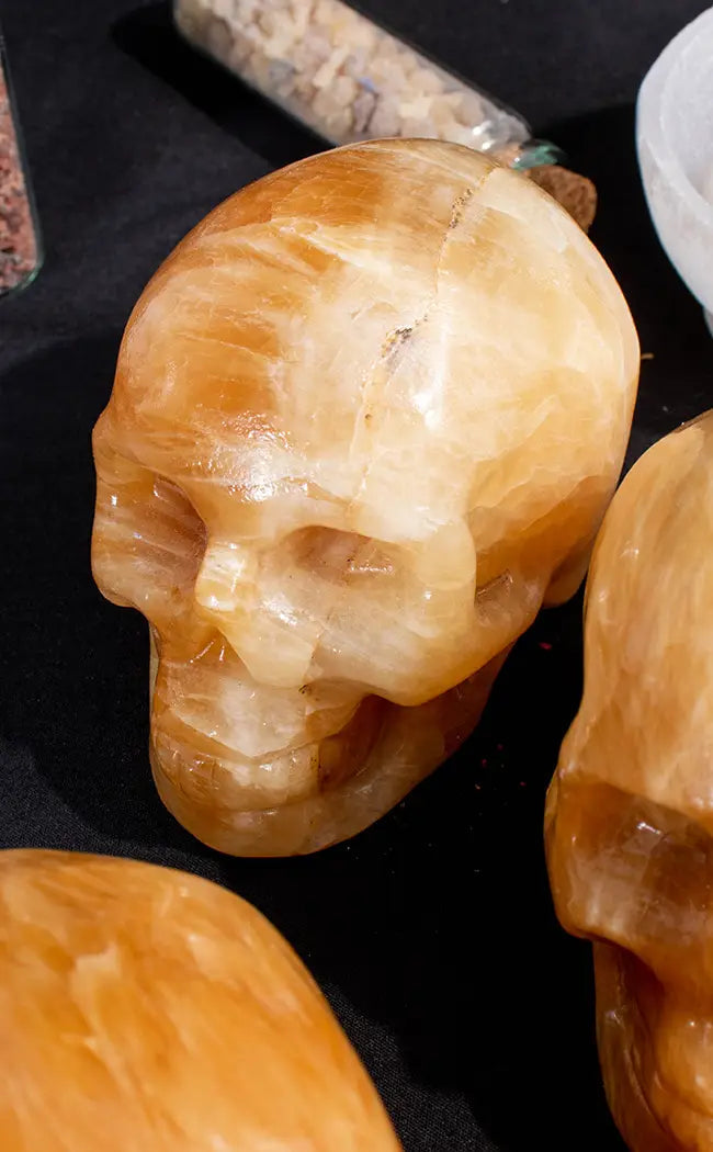 Orange Calcite Crystal Skulls