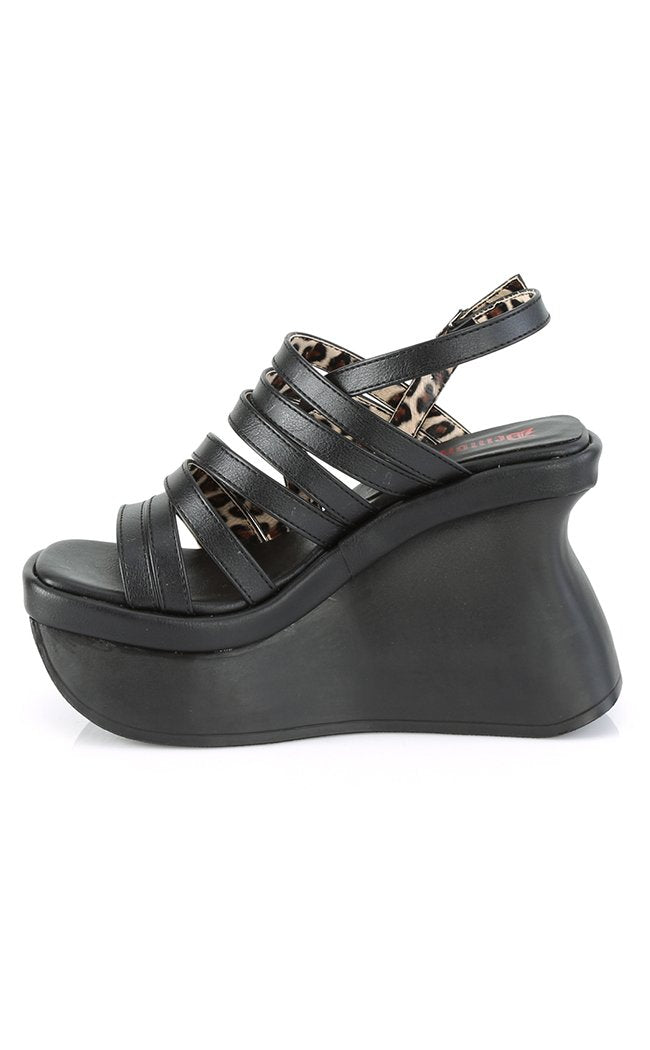 PACE-33 Black Vegan Wedges-Demonia-Tragic Beautiful