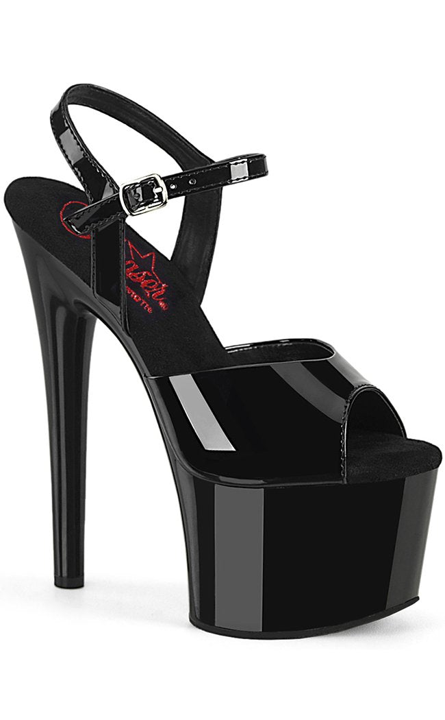 PASSION-709 Black Patent Heels-Pleaser-Tragic Beautiful