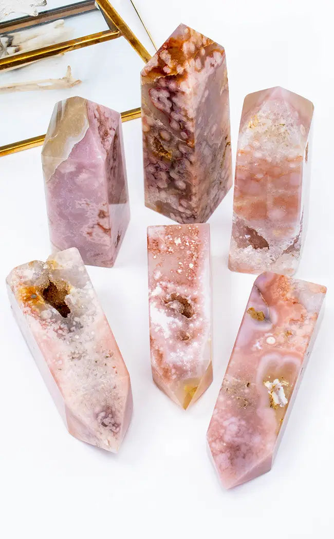 Pink Amethyst Druzy Towers | Large-Crystals-Tragic Beautiful