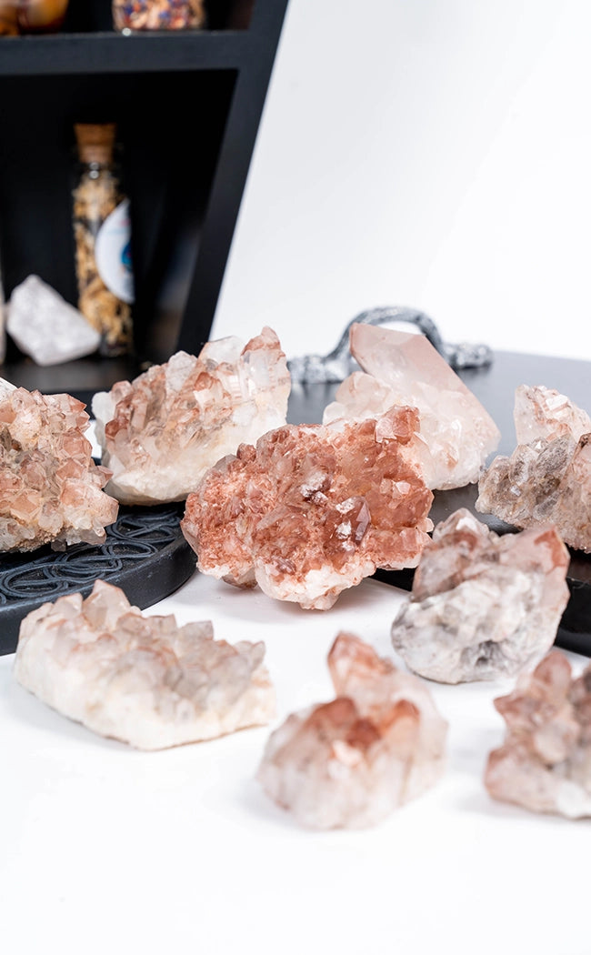 Pink Lithium Quartz Clusters | Small