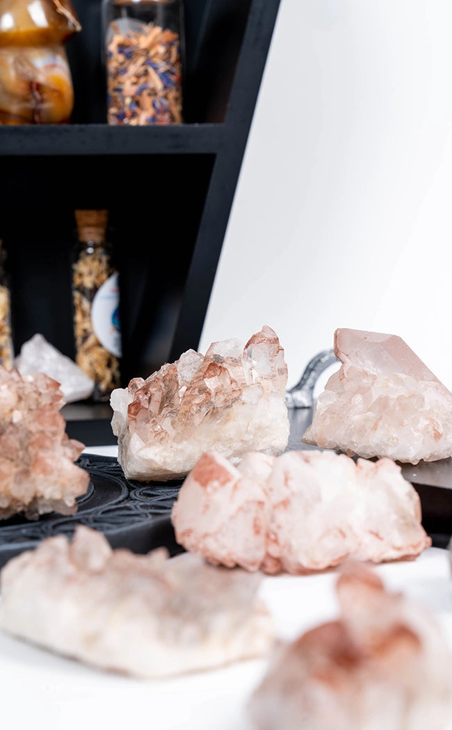 Pink Lithium Quartz Clusters | Small