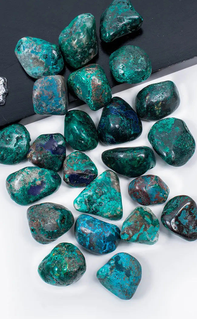 Polished Rare Dioptase Tumbles / Freeforms-Tumble Stones-Tragic Beautiful