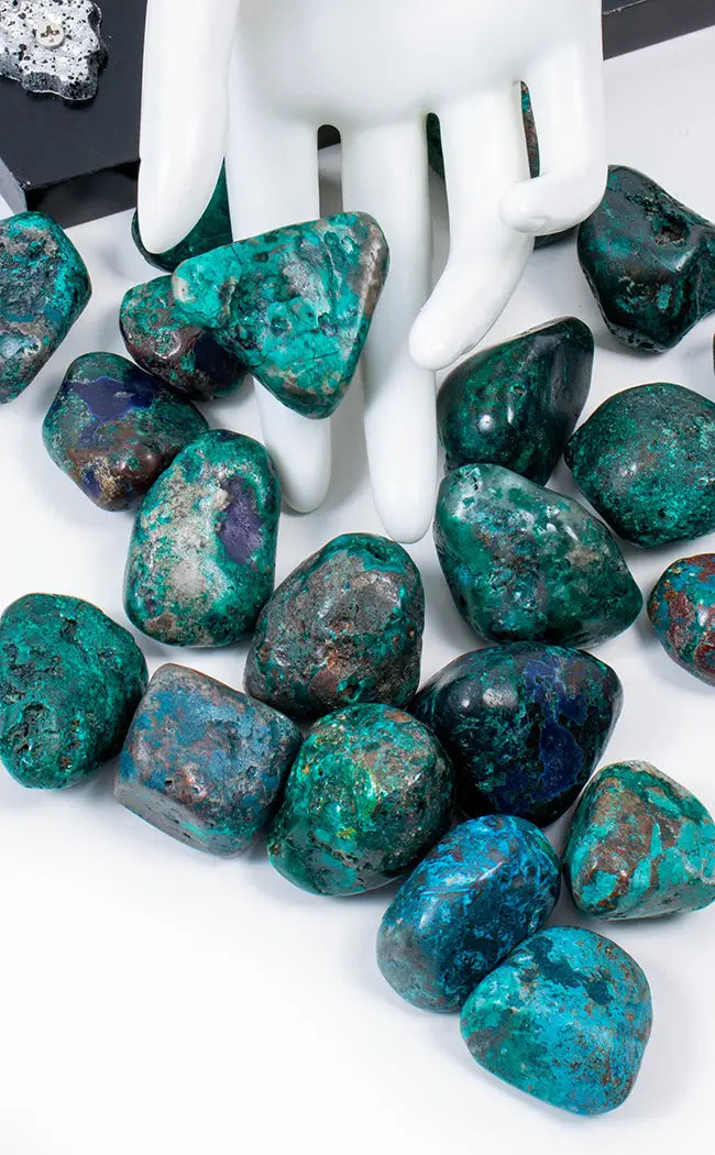 Polished Rare Dioptase Tumbles / Freeforms-Tumble Stones-Tragic Beautiful