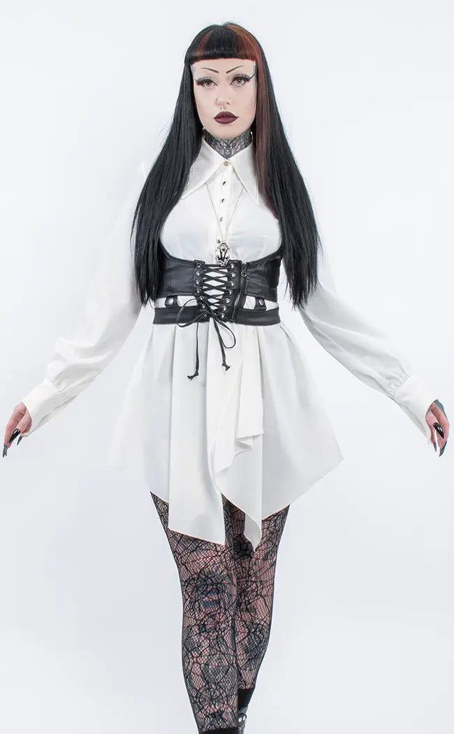 Premonition Underbust Leather Harness-Punk Rave-Tragic Beautiful