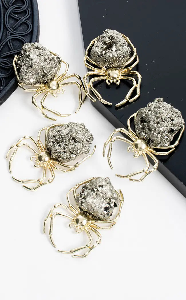 Pyrite Spiders | Gold-Crystals-Tragic Beautiful